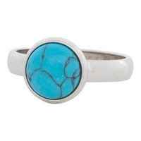 IXXXI JEWELRY RINGEN iXXXi Jewelry Washer 0.4 cm Steel Turquoise Stone Silver 12mm