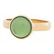 IXXXI JEWELRY RINGEN iXXXi Jewelry Invulring 0.4 cm Staal met een platte zetting met daarin een 10mm Green stone cabochon Gold