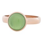 IXXXI JEWELRY RINGEN iXXXi Jewelry Vulring 0.4 cm Staal Green stone Rosegold 12mm