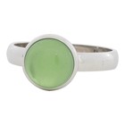 IXXXI JEWELRY RINGEN iXXXi Jewelry Vulring 0.4 cm Staal Green stone Silver 12mm