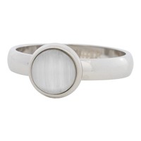 IXXXI JEWELRY RINGEN iXXXi Jewelry Vulring 0.4 cm Staal White Cateye Silver 10mm