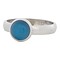 IXXXI JEWELRY RINGEN iXXXi Jewelry Invulring 0.4 cm Staal met een platte zetting met daarin een 8mm Blue Cateye cabochon Silver