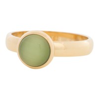 IXXXI JEWELRY RINGEN iXXXi Jewelry Vulring 0.4 cm Staal Green Cateye Gold 10mm