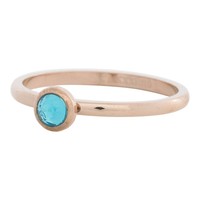 IXXXI JEWELRY RINGEN iXXXi Jewelry Washer 0.2 cm Steel Blue Cubic Zirconia 6mm Rose Gold