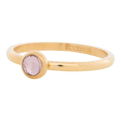 IXXXI JEWELRY RINGEN iXXXi Jewelry Invulring 0.2 cm Staal met een platte zetting met een Zirconia Stone Pink Gold