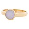 IXXXI JEWELRY RINGEN iXXXi Jewelry Invulring 0.4 cm Staal met een platte zetting met daarin een 8mm Mat Pink cabochon Gold