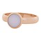 IXXXI JEWELRY RINGEN iXXXi Jewelry Invulring 0.4 cm Staal met een platte zetting met daarin een 8mm Mat Pink cabochon Rosegold