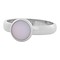 IXXXI JEWELRY RINGEN iXXXi Jewelry Invulring 0.4 cm Staal met een platte zetting met daarin een 8mm Mat Pink cabochon Silver