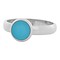 IXXXI JEWELRY RINGEN iXXXi Jewelry Invulring 0.4 cm Staal met een platte zetting met daarin een 8mm Mat Aqua cabochon Silver