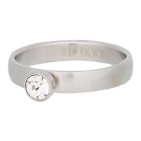 IXXXI JEWELRY RINGEN iXXXi Washer 1 Crystal Matt Silver