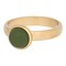 IXXXI JEWELRY RINGEN Füllen iXXXi Schmuck Ring 0,4 cm Matt Stahl Gold mit einer flachen Einstellung mit einer 8 mm Mat Olive Cabochon enthält