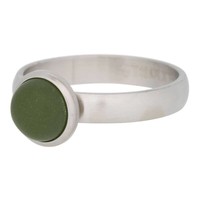 IXXXI JEWELRY RINGEN iXXXi Jewelry Vulring 0.4 cm Staal Mat Silver Olive 10mm