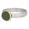 IXXXI JEWELRY RINGEN iXXXi Jewelry Invulring 0.4 cm Mat Staal Silver met een platte zetting met daarin een 8mm Mat Olive cabochon