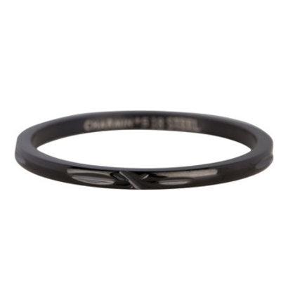 CHARMIN'S Charmins Cross steel ring ring R364 Black Steel from Charmin's fashion jewelry brand.