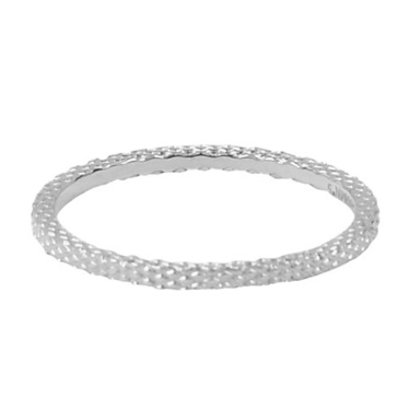 CHARMIN'S Charmins Snake Stapel Stahlring R325 Silber Schaft Modeschmuck Marke Charmin ist.