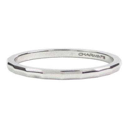 CHARMIN'S Charmins Angle steel stack ring R304 Silver Steel from Charmin's fashion jewelry brand.