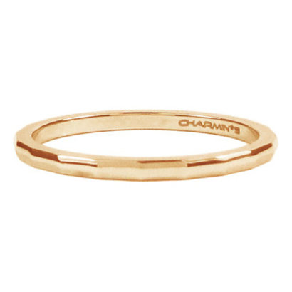 CHARMIN'S Charmins Angle steel stack ring R312 Rosegold Steel from Charmin's fashion jewelry brand.