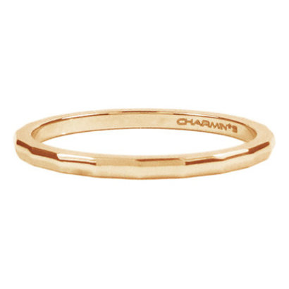 CHARMIN'S Charmins Winkelstahl Stapelring R312 Rose Gold Schaft Modeschmuck Marke Charmin ist.