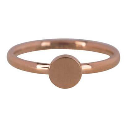 CHARMIN'S Charmins Mode Seal Medium Stack Stahlring R425 Rose Gold Schaft Modeschmuck Marke Charmin ist.