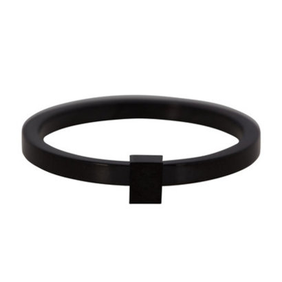 CHARMIN'S Charmins Quatre Steel steel stack ring R486 Black Steel from Charmin's fashion jewelry brand.