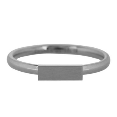 CHARMIN'S Charmins Rectangle Steel steel ring ring R419 Silver Steel of Charmin's fashion jewelry brand.