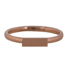 CHARMIN'S Charmins Ring Rechteck Rose Gold Stahl Stahl