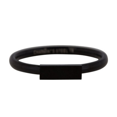 CHARMIN'S Charmins Rectangle Steel stalen stapelring R422 Black Steel van het fashion sieradenmerk Charmin’s.