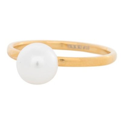 IXXXI JEWELRY RINGEN iXXXi Jewelry Vulring 0.2 cm Staal 1-Pearl White Goud