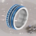 IXXXI JEWELRY RINGEN iXXXi COMBINATIE RING SILVER 1019 Bolletjes Blue