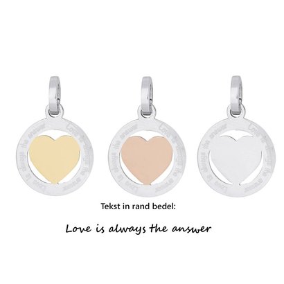 iXXXi JEWELRY IXXXI JEWELRY PENDANT LOVE IS STAINLESS STEEL including CLIP