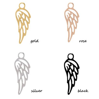 iXXXi JEWELRY IXXXI JEWELRY CHARM ANGEL WING STAINLESS STEEL SELECT THE PLATING