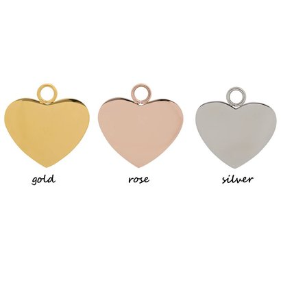 iXXXi JEWELRY IXXXI JEWELRY CHARM HEART STAINLESS STEEL CHOOSE THE PLATING