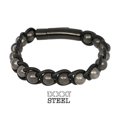 iXXXi JEWELRY iXXXi STEEL Bracelet BLACK JAKARTA KIES DE LENGTE