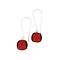 ZSISKA DESIGN Earrings 401-05-02Q00 R. Zsiska Design. Red ..