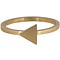 CHARMIN'S Charmins TRIANGLE Stahl Stapel Stahlring R395 Gold Schaft Modeschmuck Marke Charmin ist.