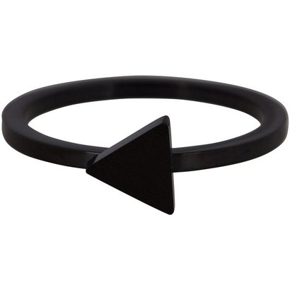 CHARMIN'S Charms TRIANGLE steel steel stacking ring R397 Black Steel from the fashion jewelery brand Charmin's.