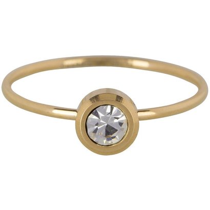 CHARMIN'S Charmins STYLISH Steel stacking ring R428 Gold from the fashion jewelery brand Charmin's.