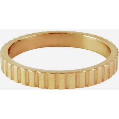 CHARMIN'S Charmins Shiny Stahl Gezackte Stahlpfahl Ring R320 Gold-4mm von Modeschmuck-Marke Charmin ist.