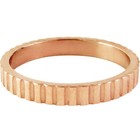 CHARMIN'S Charmins ring Shiny SERRATED Steel Rose Gold Steel