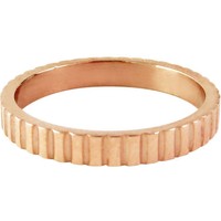 CHARMIN'S Charmins ring Shiny SERRATED Steel Rose Gold Steel