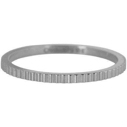 CHARMIN'S Charmins BRICKS Stahl glänzende Stahlpfahl Ring R398 Silber Schaft Modeschmuck Marke Charmin ist.