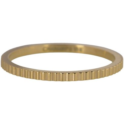 CHARMIN'S Charmins BRICKS Stahl glänzende Stahlpfahl Ring R399 Gold Schaft Modeschmuck Marke Charmin ist.