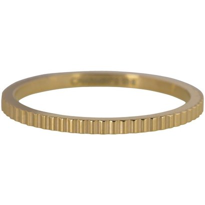 CHARMIN'S Charmins Shiny BRICKS Steel steel stacking ring R399 Gold Steel from the fashion jewelry brand Charmin's.