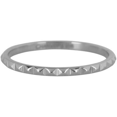 CHARMIN'S Charmins NEFERTITI Stahl glänzende Stahlpfahl Ring R402 Silber Schaft Modeschmuck Marke Charmin ist.