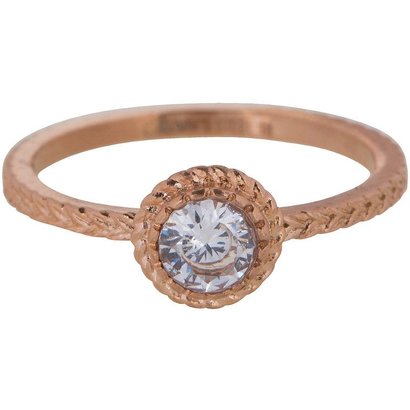 CHARMIN'S Charmins Shiny ICONIC steel steel stacking ring R437 Rose gold from Charmin's fashion jewelry brand.