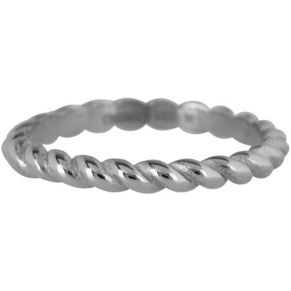 CHARMIN'S Charmins Shiny CURVES Steel stacking ring R443 Silver Steel from the fashion jewelery brand Charmin's.