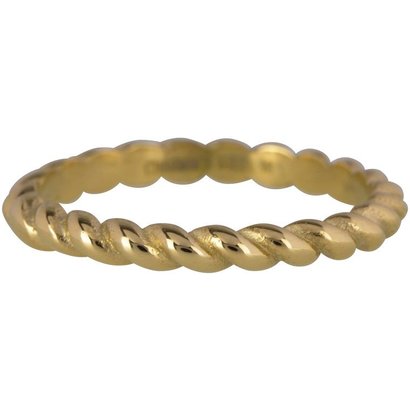 CHARMIN'S Charmins CURVES Stahl glänzende Stahlpfahl Ring R444 Gold Schaft Modeschmuck Marke Charmin ist.