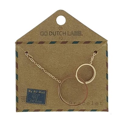 GO-DUTCH LABEL Go Dutch Label Armband mit Charm Sisters Rosegoldfarbenem Edelstahl