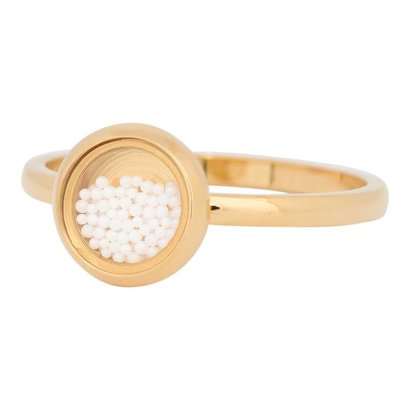 IXXXI JEWELRY RINGEN iXXXi Jewelry Vulring 0.2 cm White Balls stainless steel goudkleurig