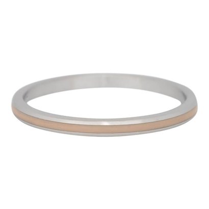 IXXXI JEWELRY RINGEN iXXXi Filling ring 0.2 cm Line Sand in silver stainless steel